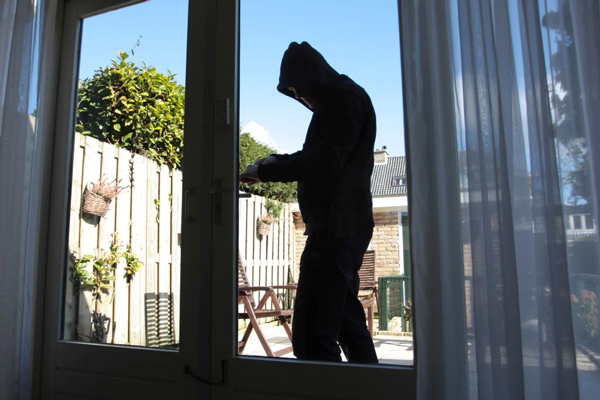 burglar at backdoor