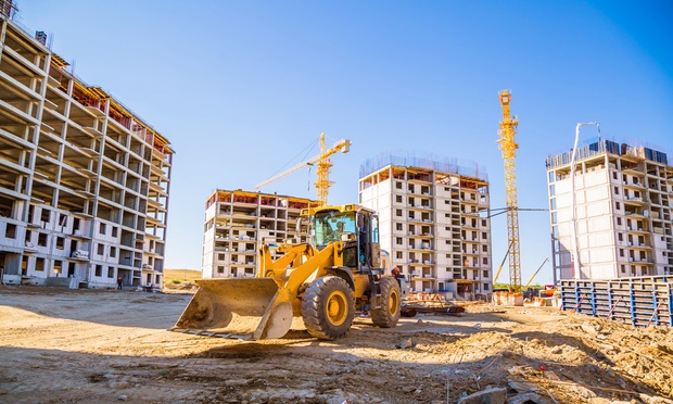 Construction site security - Bulldozer at job site