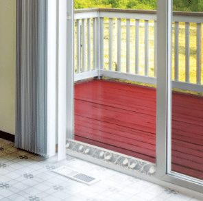 glass door and deck
