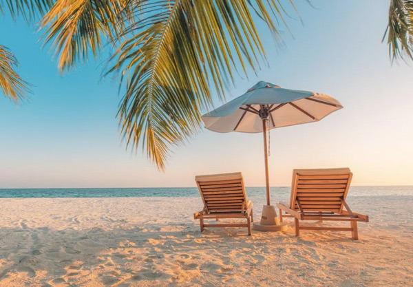 beach chairs on beach