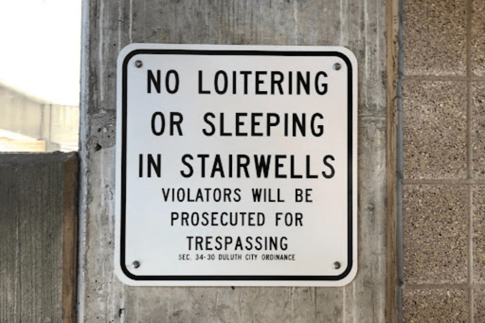 How to Stop Loitering on Your Private Property - Posting No Loitering signs can deter loiterers