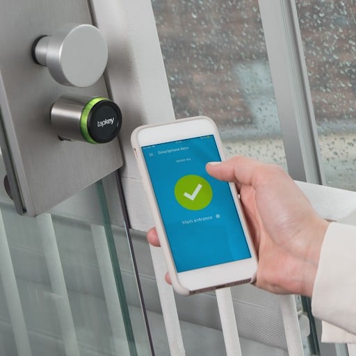 Smart lock unlocked with mobile app