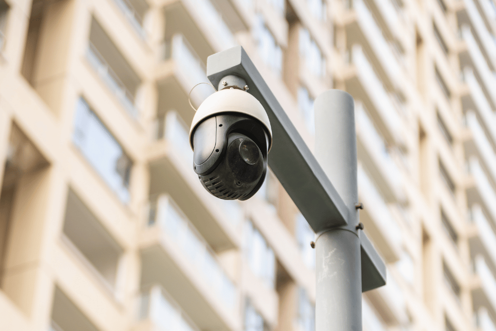 Apartment shop security camera