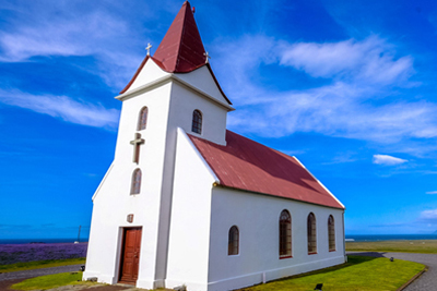 church blue sky