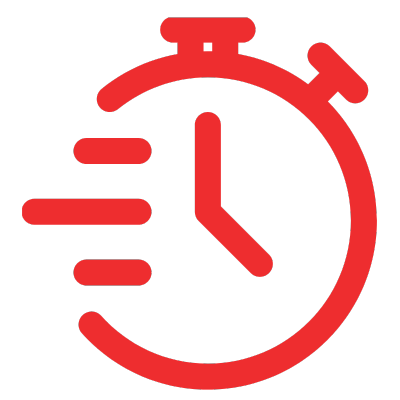 Timer icon in red