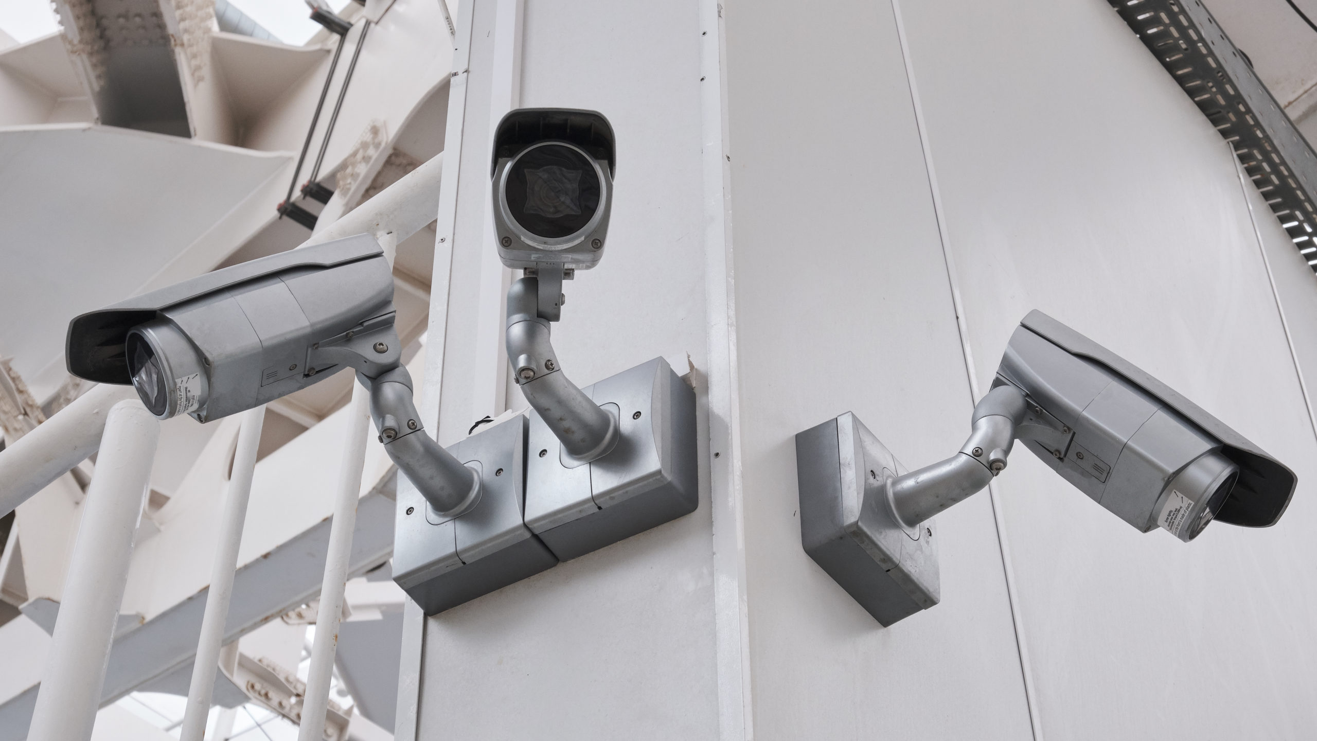 cctv camera security on pole and cement background cctv camera security on pole and cement background